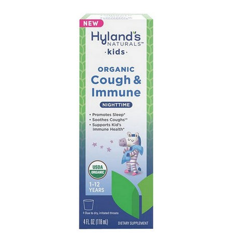 Hylands, Kids Organic Cough And Immune Nighttime, 4 Oz