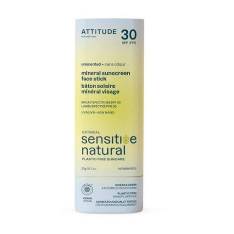 Attitude, Oatmeal Sensitive Natural Spf 30 Mineral Sunscreen Face Stick, 0.7 Oz Attitude