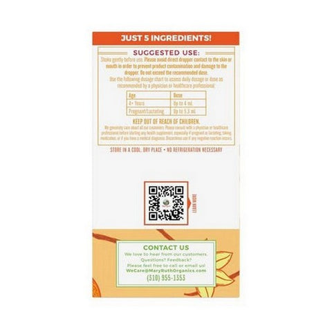 MaryRuth's, Organic Orange Vanilla Vitamin C Liquid Drops, 1 Oz