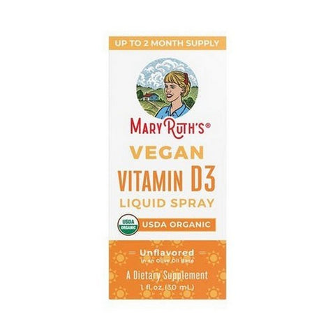 MaryRuth's, Organic Vegan Vitamin D3 Liquid Spray Unflavored, 1 Oz