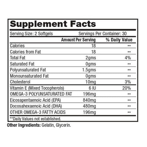 Vita plus, Fish Oil High Potency Enteric, 60 Softgels