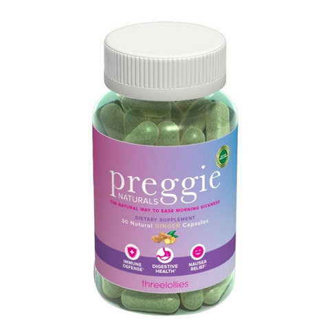 Three Lollies, Preggie Naturals Ginger, 30 Capsules Three Lollies