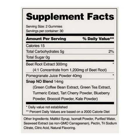 Snap Supplements, Heart Beets Gummies, 60 Count Snap Supplements