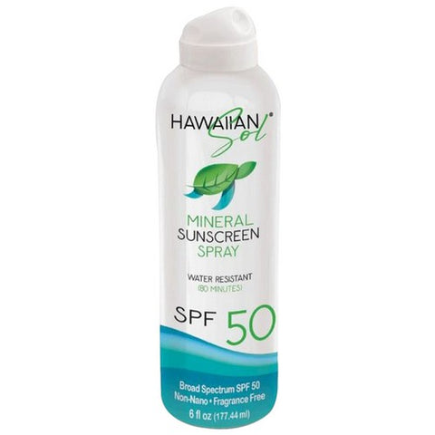 Caribbean Solutions, Mineral Sunscreen Spray SPF 50, 6 Oz