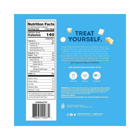 Pure Protein, One Crunch Bar Marshmellow Treat, 12 Count