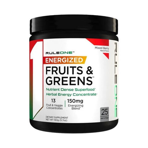 R1 Energized Fruits And Greens Mixed Berry 25 Servings by Rule 1