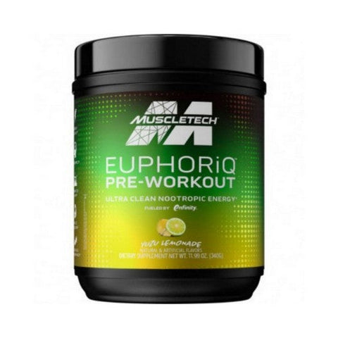 Muscletech, EuphoriQ Pre-Workout Yuzu Lemonade, 340 Grams Muscletech