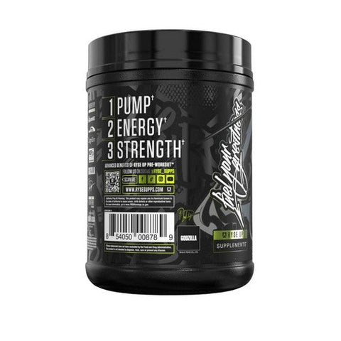 Ryse Supplements, Godzilla Pre-Workout Monsterberry Lime, 790 Grams