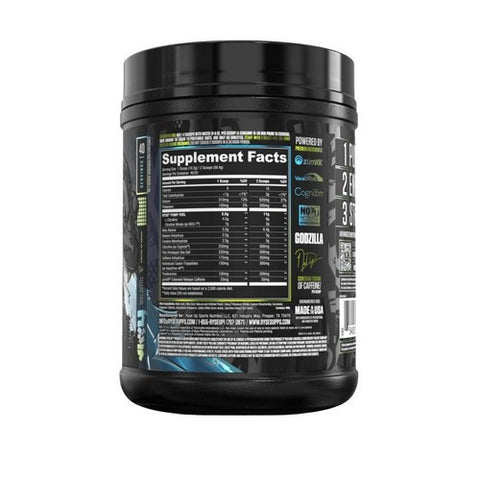 Ryse Supplements, Godzilla Pre-Workout Monsterberry Lime, 790 Grams
