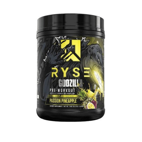 Ryse Supplements, Godzilla Pre-Workout Passion Pineapple, 790 Grams Ryse Supplements