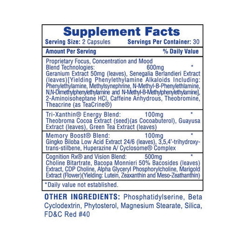 HI-TECH PHARMACEUTICALS, Cognisport Memory Boost, 60 Caps HI-TECH PHARMACEUTICALS