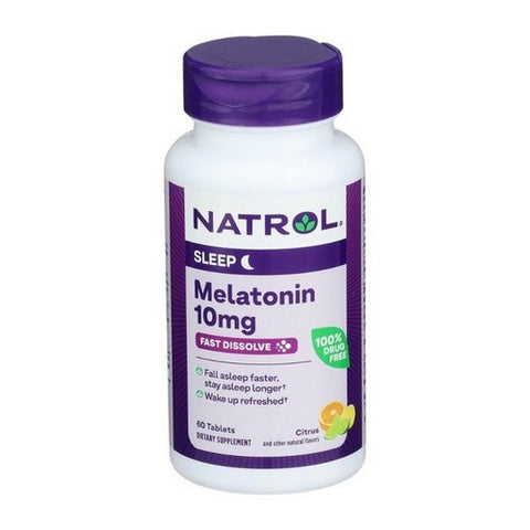 Natrol, Fast Dissolve Melatonin, 10 Mg, 60 Count