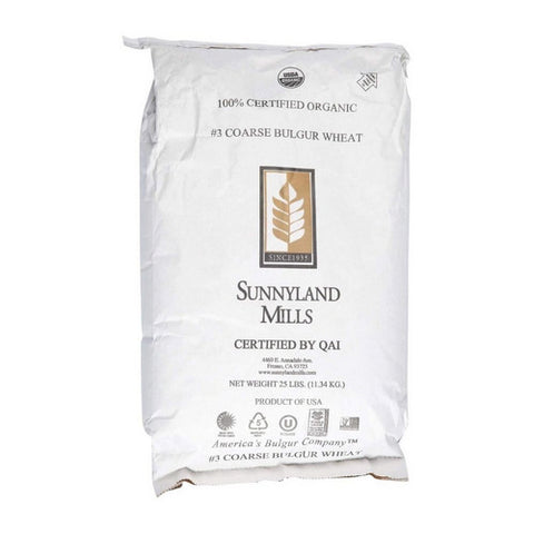 Grains, Bulgur Organic Coarse Ground, 25 Lbs