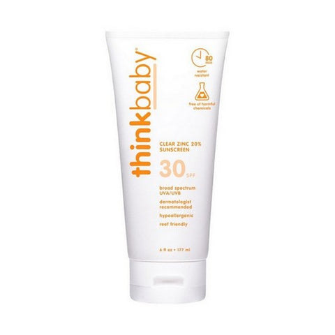 Thinkbaby, Thinkbaby Clear Zinc Sunscreen SPF 30, 6 Oz