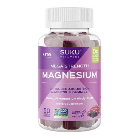 SUKU Vitamins, Mega Magnesium Gummy, 50 Count SUKU Vitamins