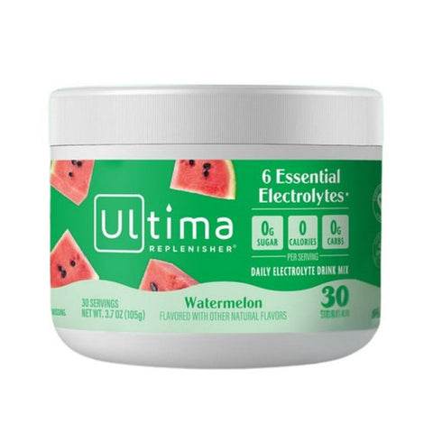 Ultima Replenisher, Hydrating Electrolyte Drink Mix Watermelon Canister, 3.7 Oz