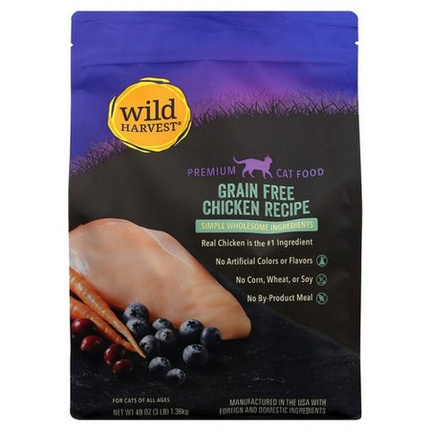 Wild Harvest, Dry Cat Food Chicken Recipe, 3 Lbs (Case Of 4)