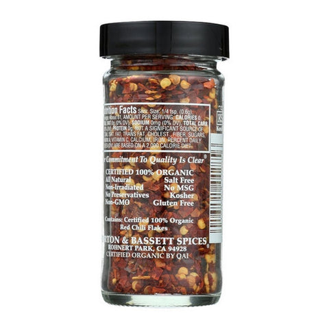Morton, 100% Organic Red Chili Flakes, 1.3 Oz (Case Of 3)