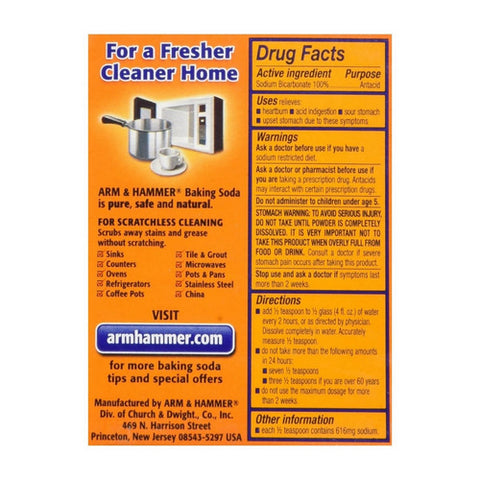 Arm & Hammer, Pure Baking Soda, 8 Oz (Case of 24)