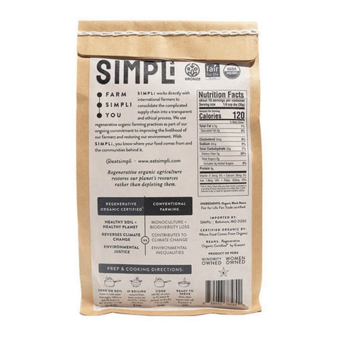 Simpli, Simpli Regenerative Black Beans, 12 Oz (Case of 8)