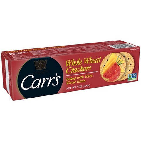 Carrs, Crackers Whole Wheat, 7 Oz (Case Of 12)