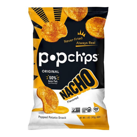 Popchips Original Nacho potato Chips 5 Oz (Case Of 12) by Popchips