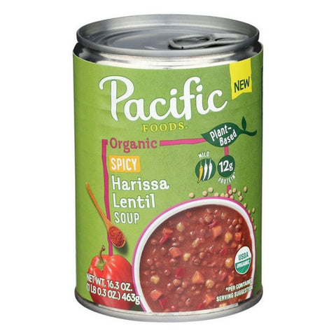 Pacific Foods, Organic Spicy Harissa Lentil Soup, 16.3 Oz (Case Of 12)