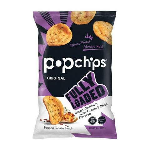 Potato Snack Popped Bacon Cheddar Sour Cream And Chive Original Fully Loaded 5 Oz (Case Of 12) by Popchips