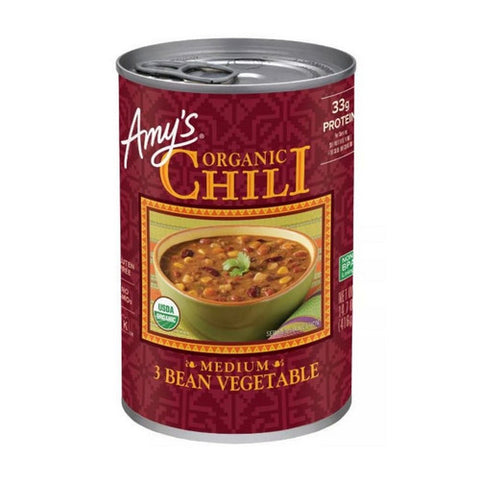 Amys, Organic Three Bean Vegetarian Chili, 14.7 Oz (Case Of 12)