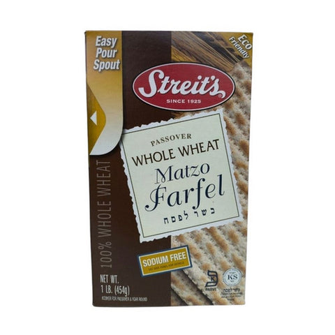 Streits, Streits Matzo Farfel Whole Wheat Passover, 16 Oz (Case of 18)