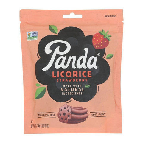 Licorice Strawberry Chews 7 Oz (Case of 8) by Panda
