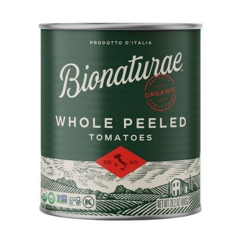 Bionaturae, Organic Whole Peeled Tomatoes, 28.2 Oz (Case Of 12)