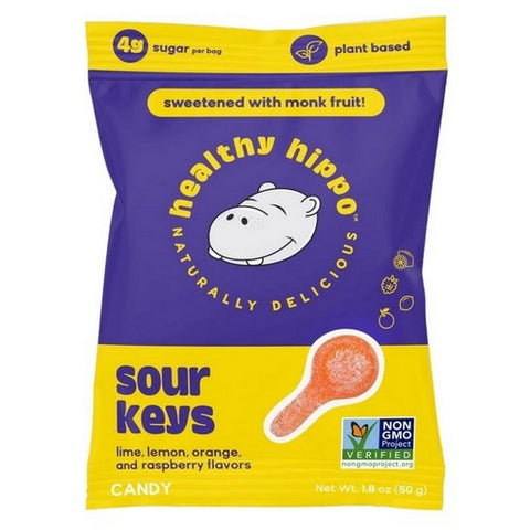 Healthy Hippo, Candy Sour Keys, 1.8 Oz (Case Of 12)