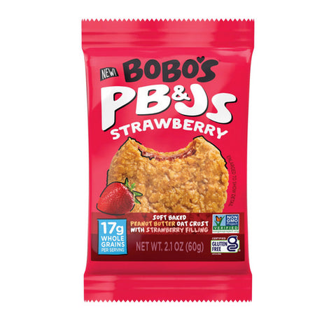 Bobo's Oat Bars, Peanut Butter And Jelly Strawberry, 2.1 Oz (Case Of 12)