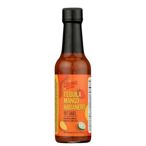 La Cocina, Tequila Mango Habanero Hot Sauce, 5.5 Oz (Case Of 12)