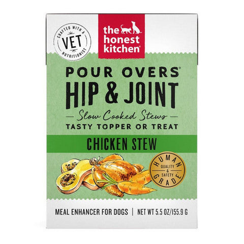 The Honest Kitchen, Hip And Joint Pour Overs Chicken Stew Dogs Tasty Topper, 5.5 Oz (Case Of 12) The Honest Kitchen