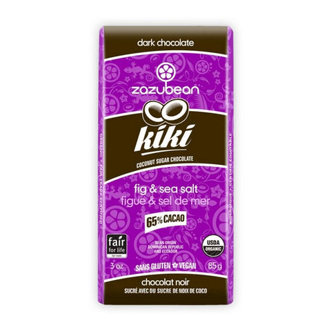 Zazubean, Kiki 65% Cocoa Figs And Sea Salt, 3 Oz (Case Of 12)