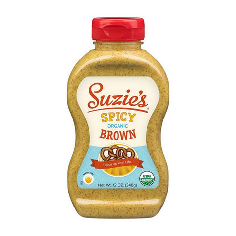 Organic Mustard  Spicy Brown 12 Oz X 4 (Case Of 6) by Suzies