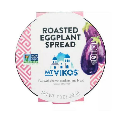 Mt Vikos, Roasted Eggplant Spread Small Tub, 7.3 Oz (Case Of 6)