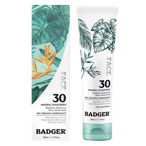 Badger Balm, SPF 30 Face Mineral Sunscreen, 1.7 Oz