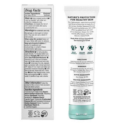 Badger Balm, Face Mineral Sunscreen SPF 30, 1.7 Oz Badger Balm