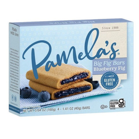 Pamela's Products, Figgies And Jammies Big Fig Blueberry And Fig Bar, 5.64 Oz (Case Of 8)