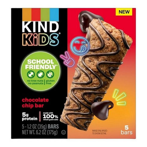 Kind, Kids Bar Oat Chocolate Chip, 1.2 Oz / 5 Count  (Case Of 8)