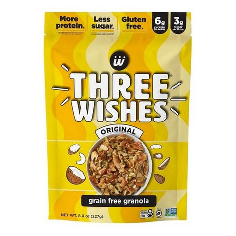 Three Wishes, Original Granola, 8 Oz (Case Of 8)
