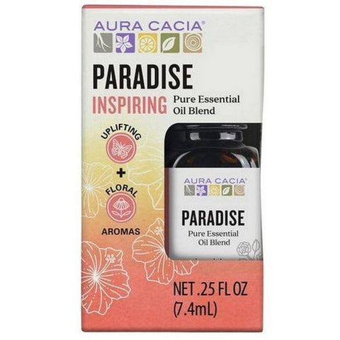 Aura Cacia, Paradise Essential Oil Blend Boxed, 0.25 Oz