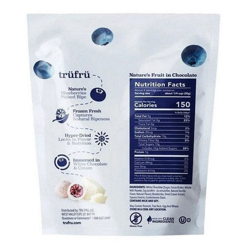 Tru Fru, Hyper Dried Blueberries In Creme, 4.2 Oz Tru Fru