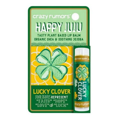 Crazy Rumors, Happy Juju Lucky Clover Lip Balm Blister Box, 0.15 Oz