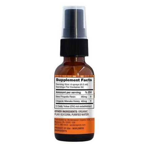 Wedderspoon, Propolis And Manuka MGO 400 Plus Throat Spray, 1 Oz