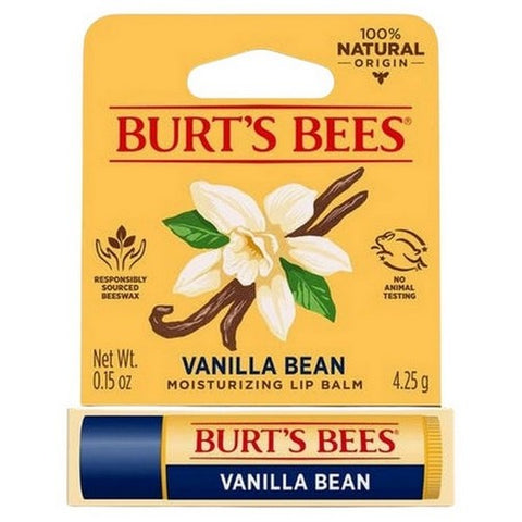 Burts Bees, Vanilla Bean Lip Balm Blister Box, 0.15 Oz