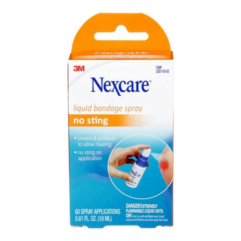 Nexcare, No Sting Liquid Bandage Spray, 0.61 Oz